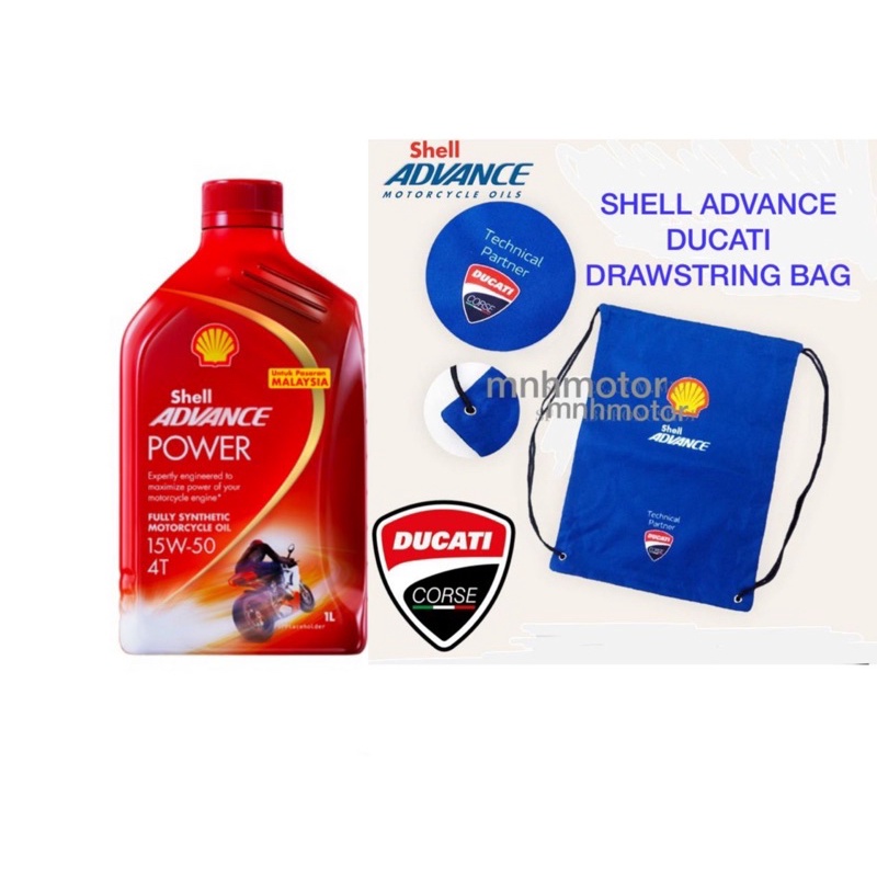 Shell Advance 4T Power 15W50 Fully Synthetic Motorcycle Engine Oil (1L