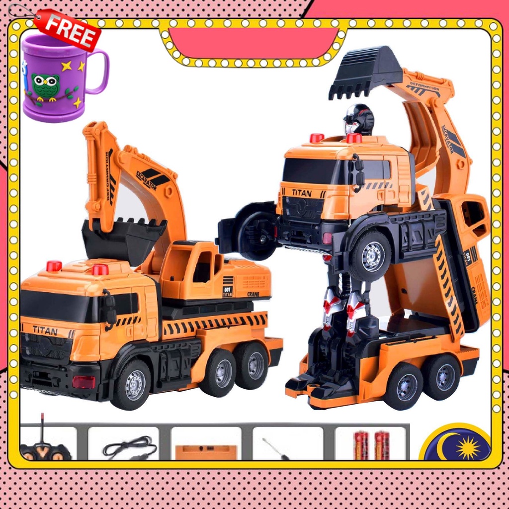 FREE GIFT  TRANSFORMER CRANE BULLDOZER Toys Car Truck Mount Excavator {SELLER}