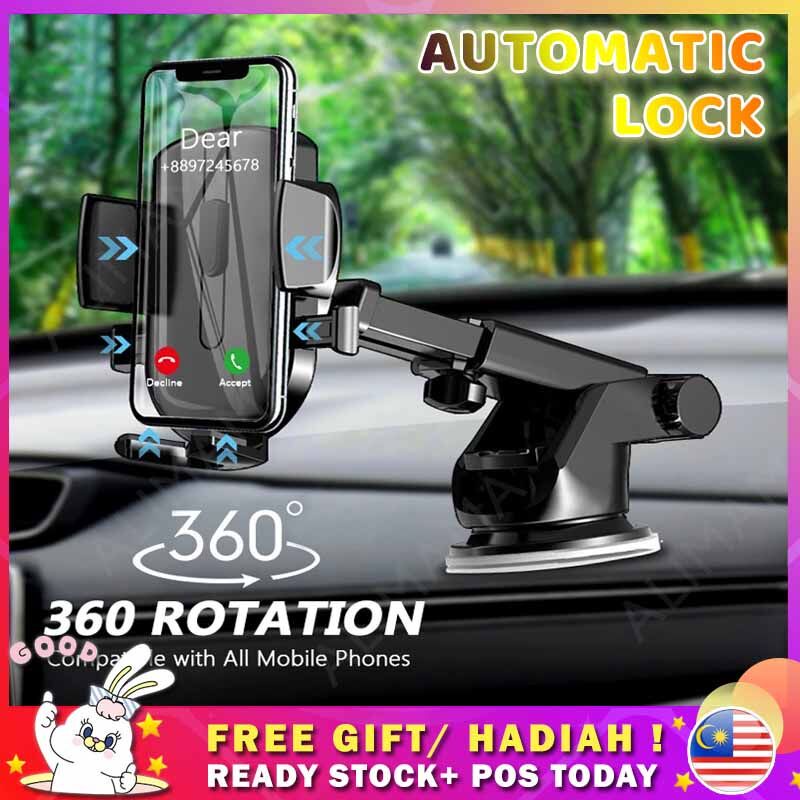 [LOCAL SELLER] EXTRA GIFT AUTOMATIC LOCK CAR HOLDER DASHBOARD HOLDE SUCTION CAR MOUNTS FOR WINDSCREEN AND DASHBOARD STAN