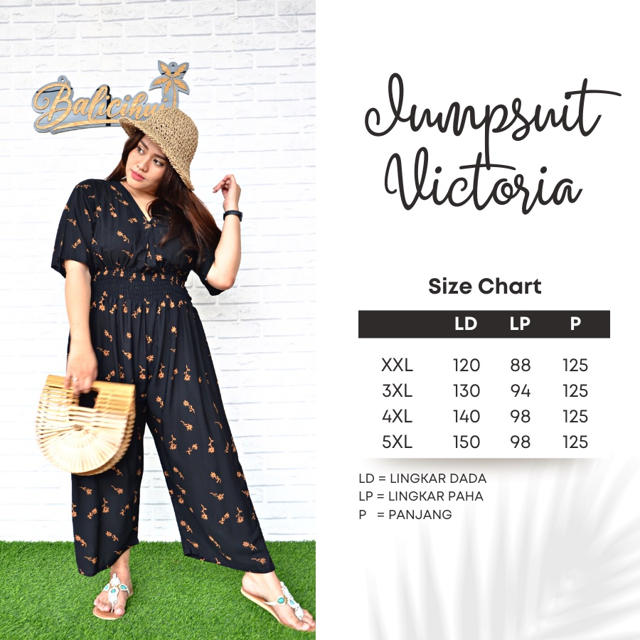 Balicihui Jumbo Long Jumpsuit Victoria Jumpsuit Plus Size BIG Size Long Jumpsuit