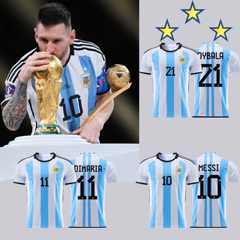 2022 Katar World Cup Champion Samsung Argentina National Team Jersey No. 10 Messi Football Training Clothing