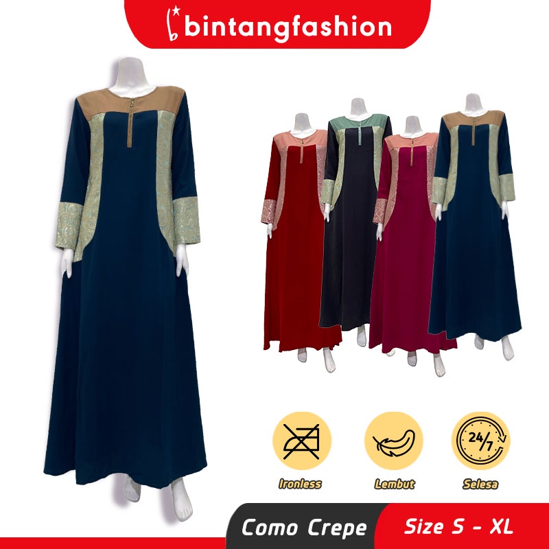Bintang Fashion Jubah Muslimah Long Dress | Long Sleeve Muslim Maxi Dress - Plus Size