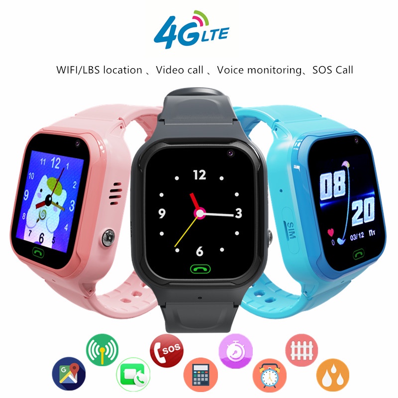 4G Kids Smart Watch Jam Tangan IP67 Waterproof Children's Smartwatch SOS Calling remote monitoring LT36 Smartwatches Video Calling voice chat Smart Bracelet Wristwatch