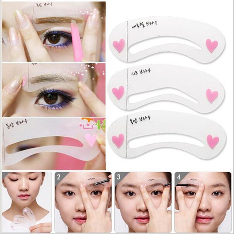 Set of 3 Korean-style eyebrow pencils to help practice beautiful and fashionable eyebrows, super convenient Pretivietnam