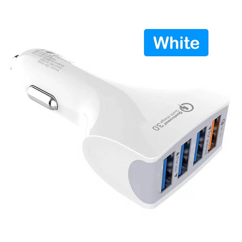 [Local Seller] EXTRA GIFT 4 Port USB Car Charger Fast Charging Car Charger 4.8A Hi-Speed In-Car Adapter Wireless Phone C