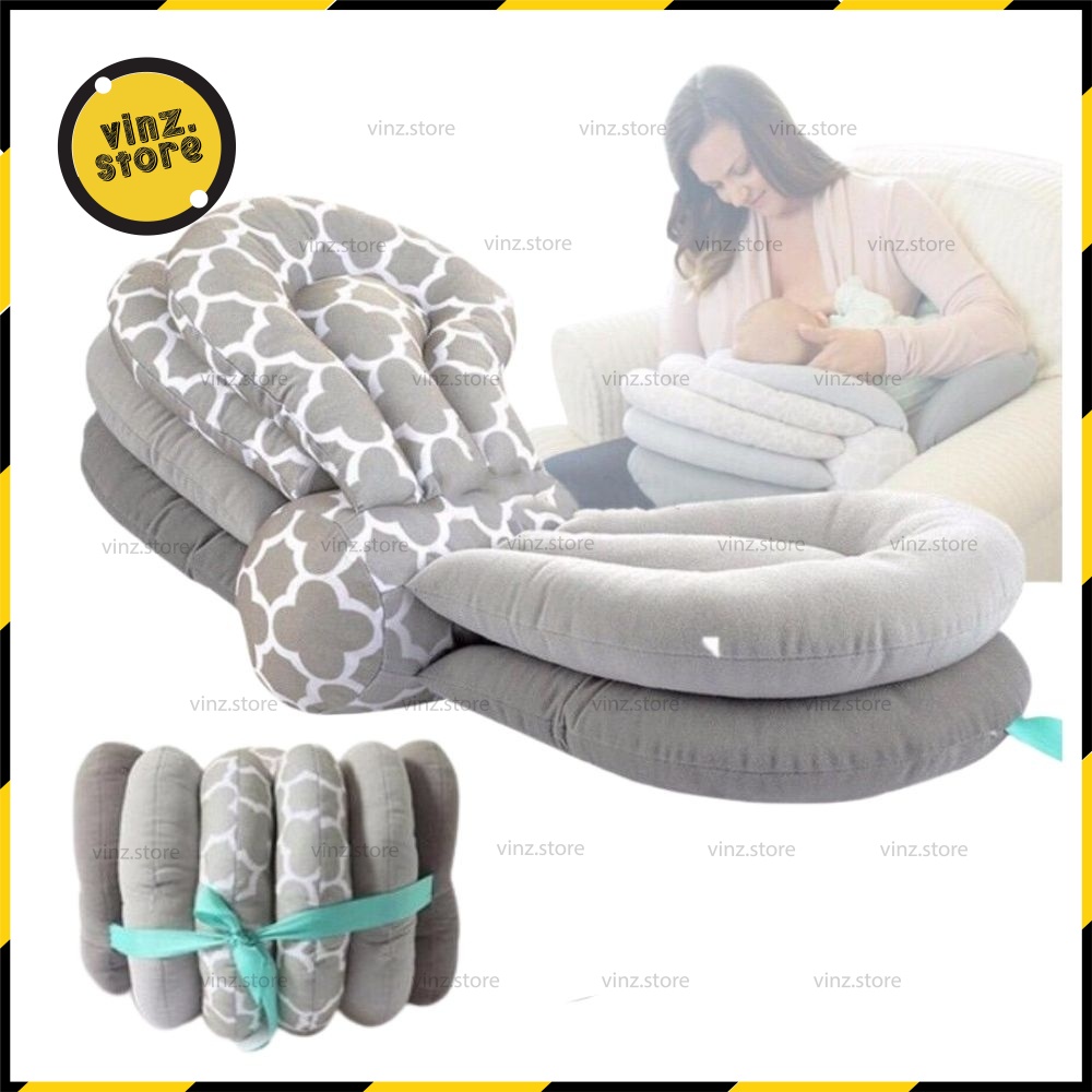 Baby Breastfeeding Cotton Nursing Adjustable Cuddle Layered Maternity Pillow with Adjustable Angle