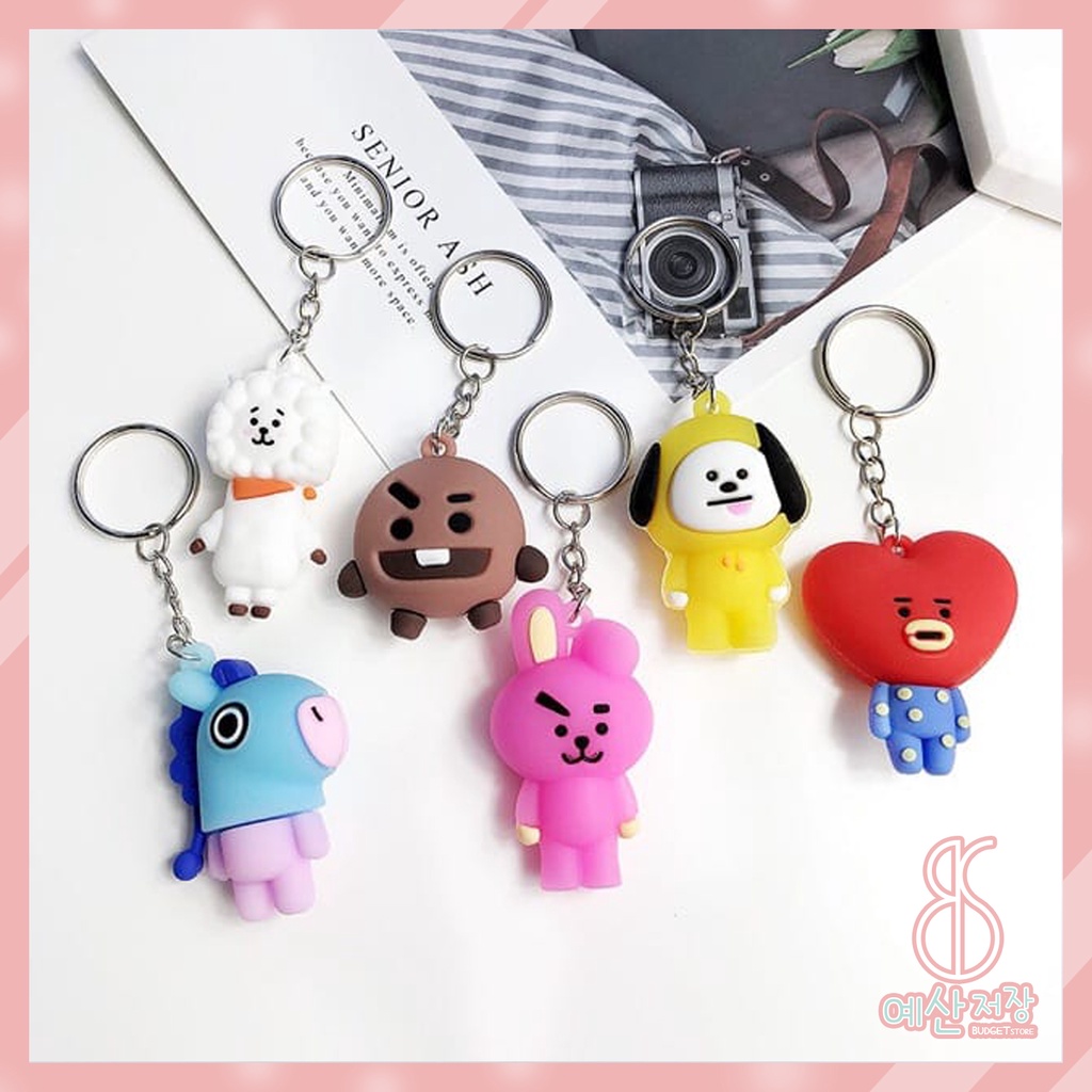 Rubber Metal 5cm x 3cm BT21 Character Keychain for Fans | Shopee Malaysia