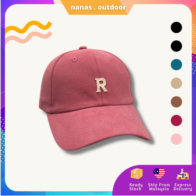 ?? Ready Stock Letter R Topi Korea/ Casual Cap Korean Style / Topi Baseball Unisex