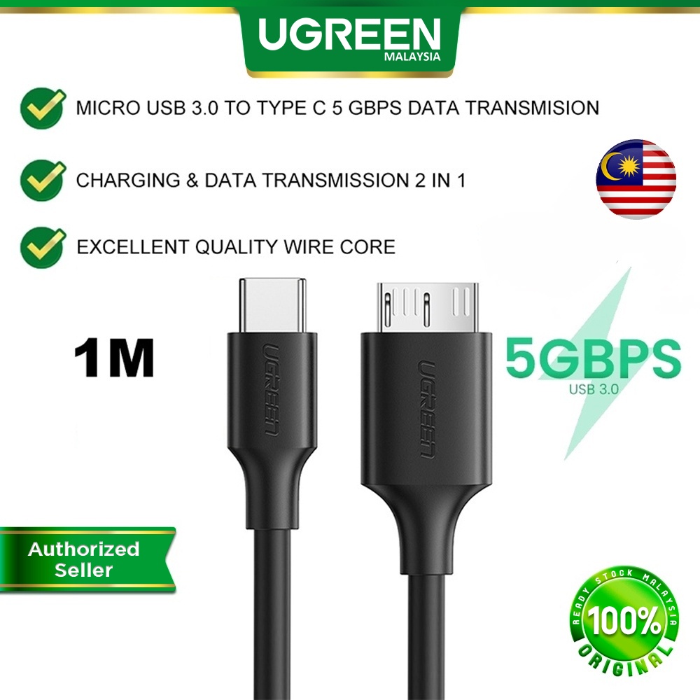 UGREEN USB Type C to Micro USB 3.0 External Hard Drive Data Transfer