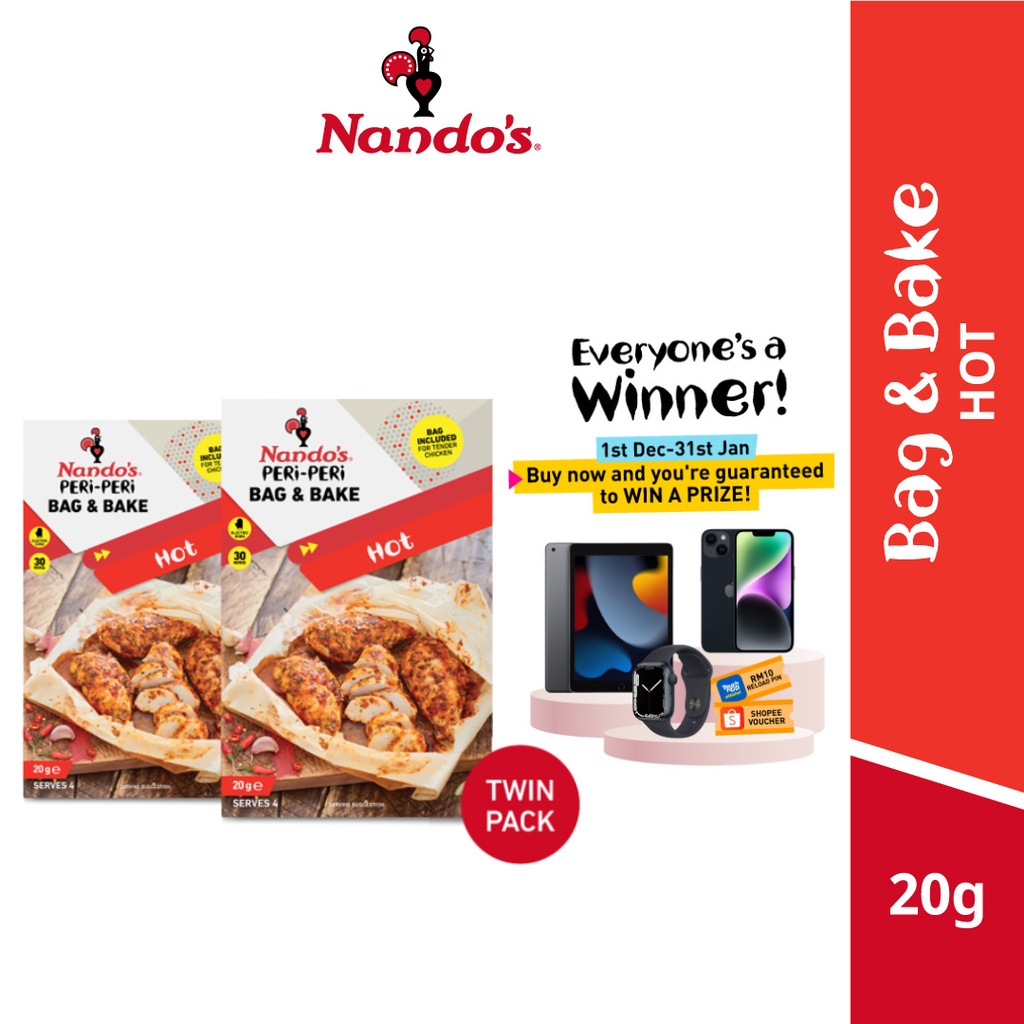 Nando's Hot Bag & Bake (20g) [Twin Pack] | Shopee Malaysia