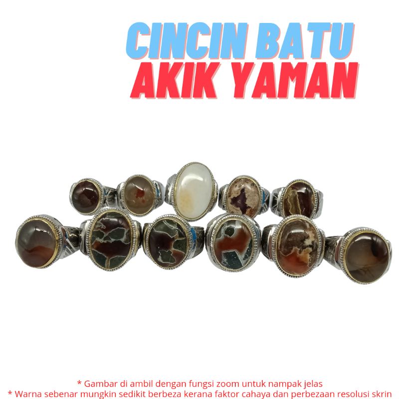 Cincin Batu Akik Yaman Batu Permata Akik Yaman Asli Akik Yaman