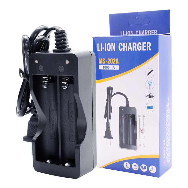 MS202A 3.7V 18650 Battery Charger EU Plug 2 Slots Powerbank Charger