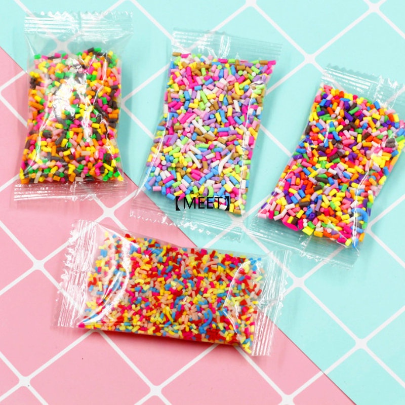 【MEET】10g Mixed Color Simulation Soft Pottery Candy Pellets Cake Decoration Accessories Jewelry Toy DIY Resin Handmade Materials