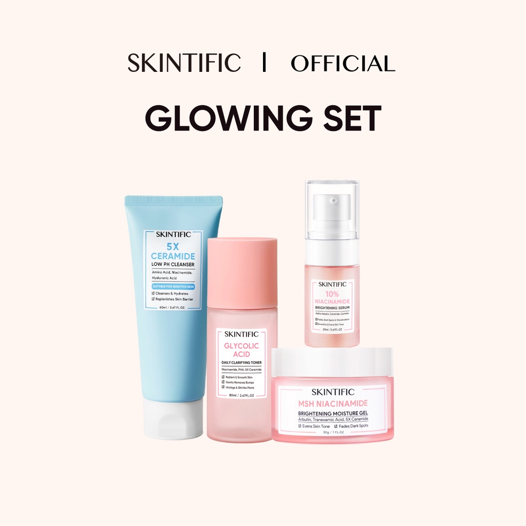 [NEW SET] SKINTIFIC 4pcs Set Brightening Serum + MSH Niacinamide