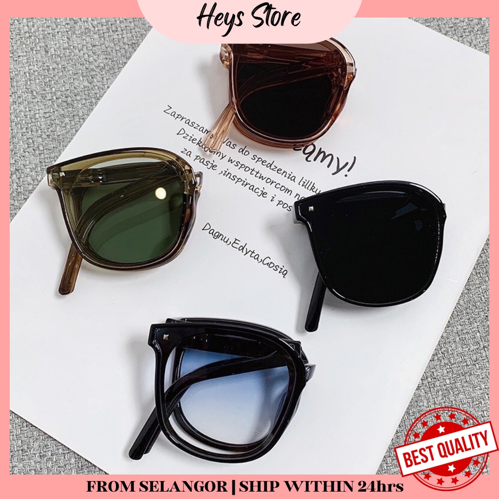 Heys Fashion Folding Lipat fold Sunglasses Men Women Outdoor Portable Driving Glasses glasses case cermin mata