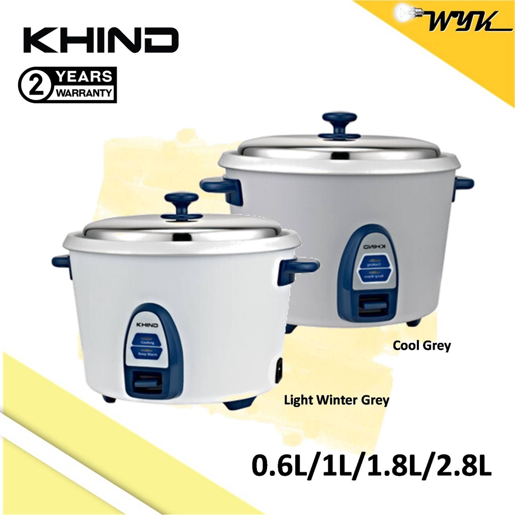 KHIND 0.6L/1.0L/1.8L/2.8L Electric Rice Cooker RC806N/RC810/RC818N