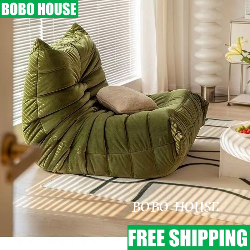 Armless Lazy Sofa TOGO Soft Faux Leather Lounge Chair Lazy Floor Sofa Accent Bean Bag Couch for Living Room Corner Chair Bedroom Salon OfficeBOBOHOUSE QQ3X