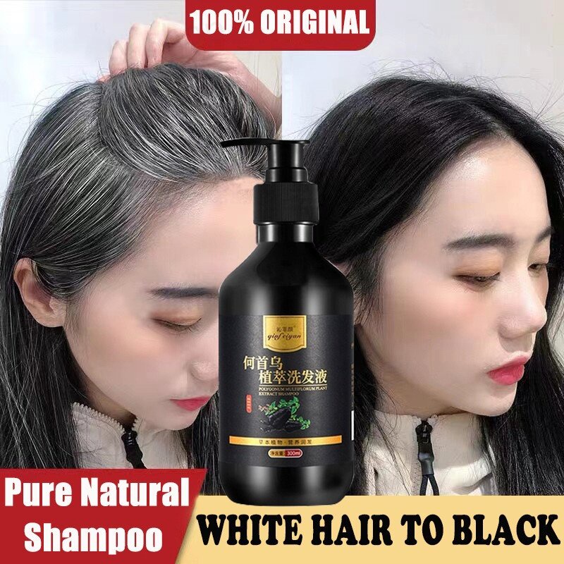 Polygonum Black Hair Essence Shampoo Hair Repair Dry Damaged Herbal