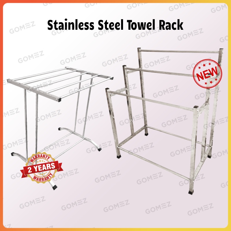GOMEZ Stainless Steel Towel Stand Rack / Cloth Drying Rack / Clothes