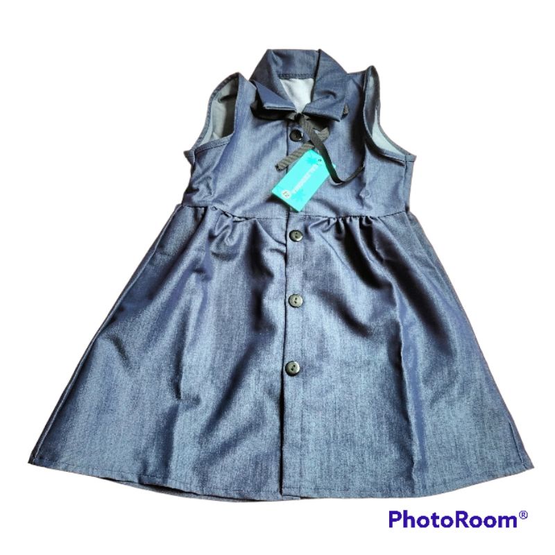 BJ31 Soft Denim Dress for baby girl 26y dress budak perempuan dress