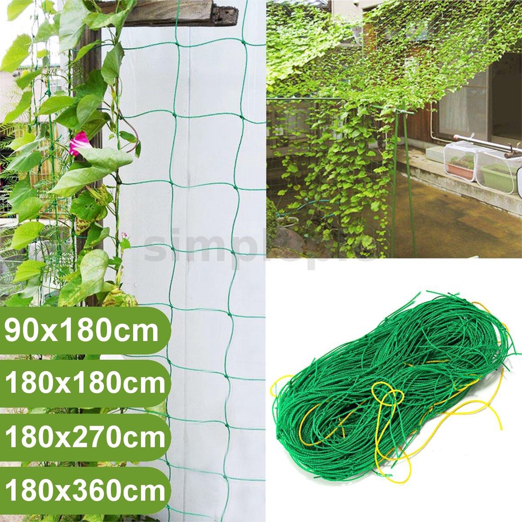 4 Sizes Garden Green Trellis Netting Support Climbing Bean Plant Nets ...