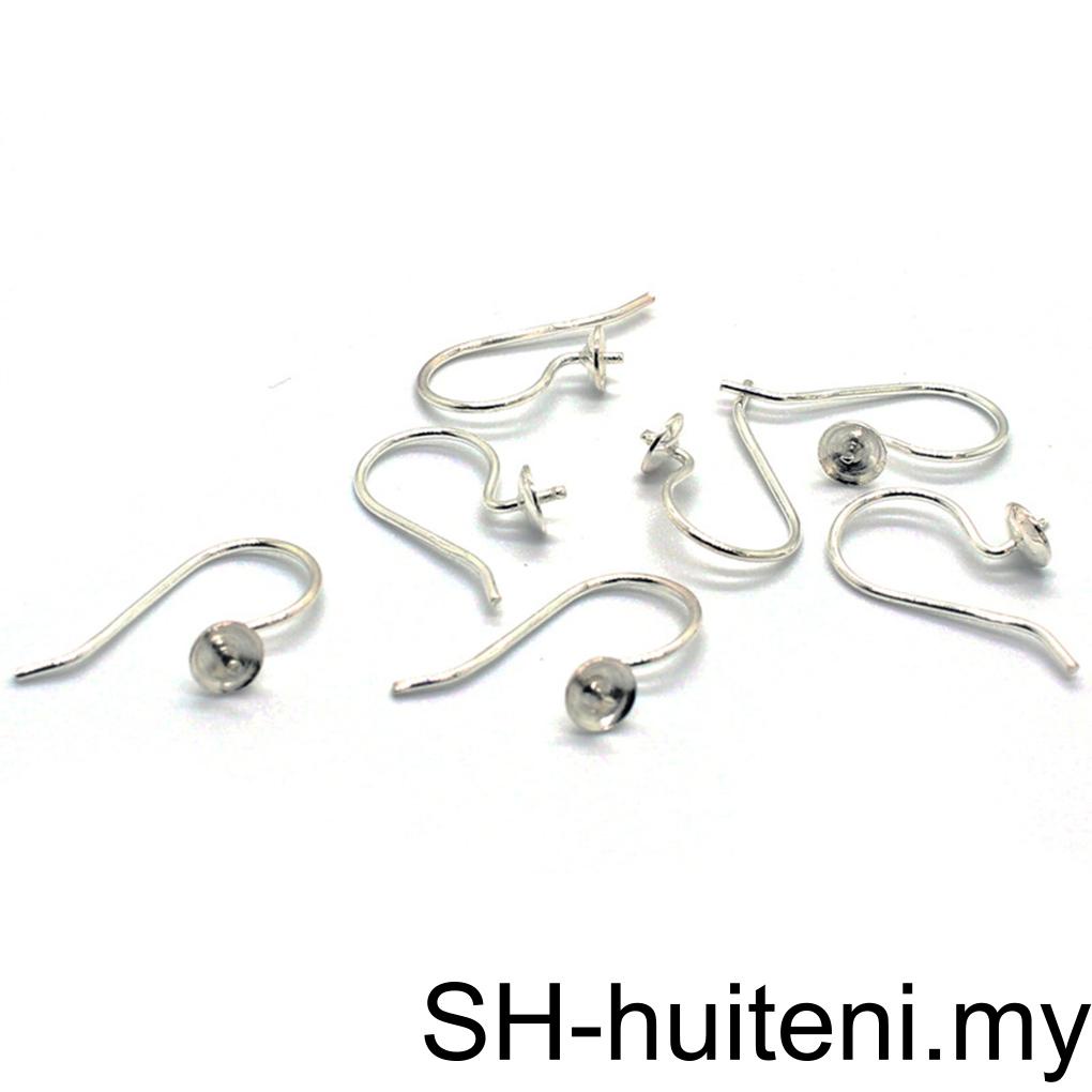 1 Pair Earrings Hooks Pearl Pendant Homemade DIY Making Jewelry