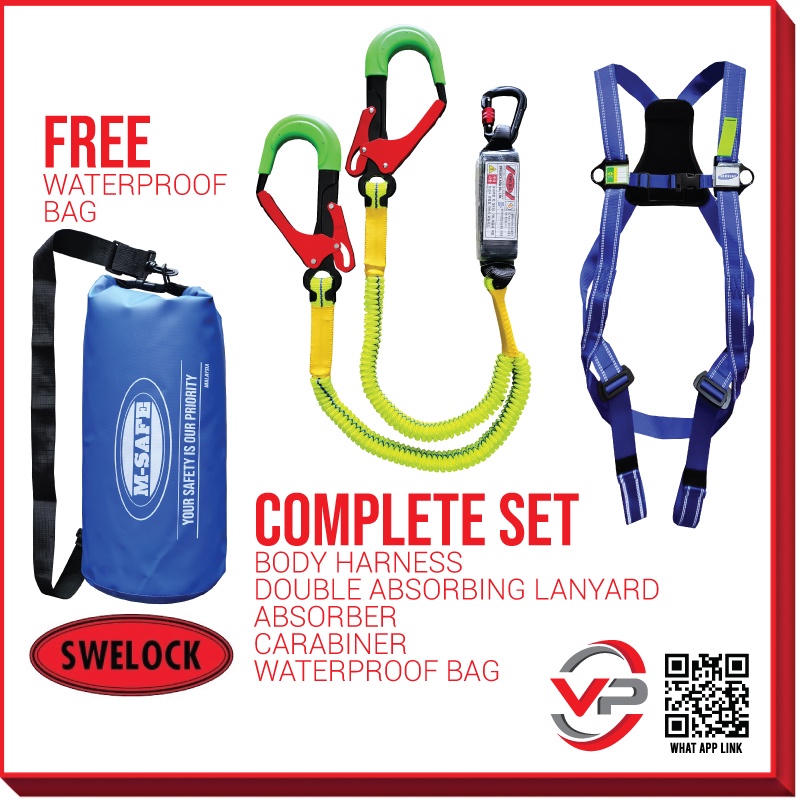 KOREA SAMSUNG SWELOCK SUPER LIGHT WEIGHT SAFETY BODY HARNESS SET