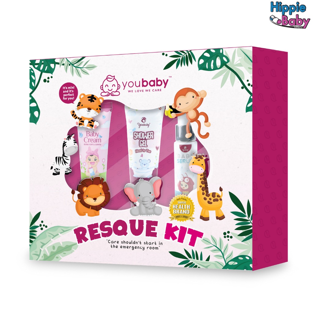 100 ORIGINAL YOUBABY RESCUE KIT SET (SERUM 30ML , CREAM 30ML, SHOWER
