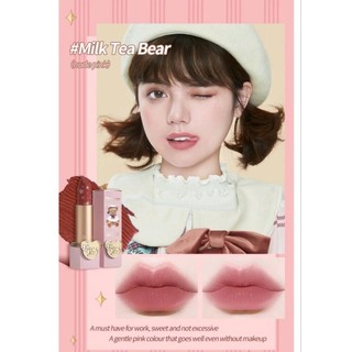 Flower Knows Love Bear Bacio Bouquet Teddy Bear Matte Lipstick Milk Tea