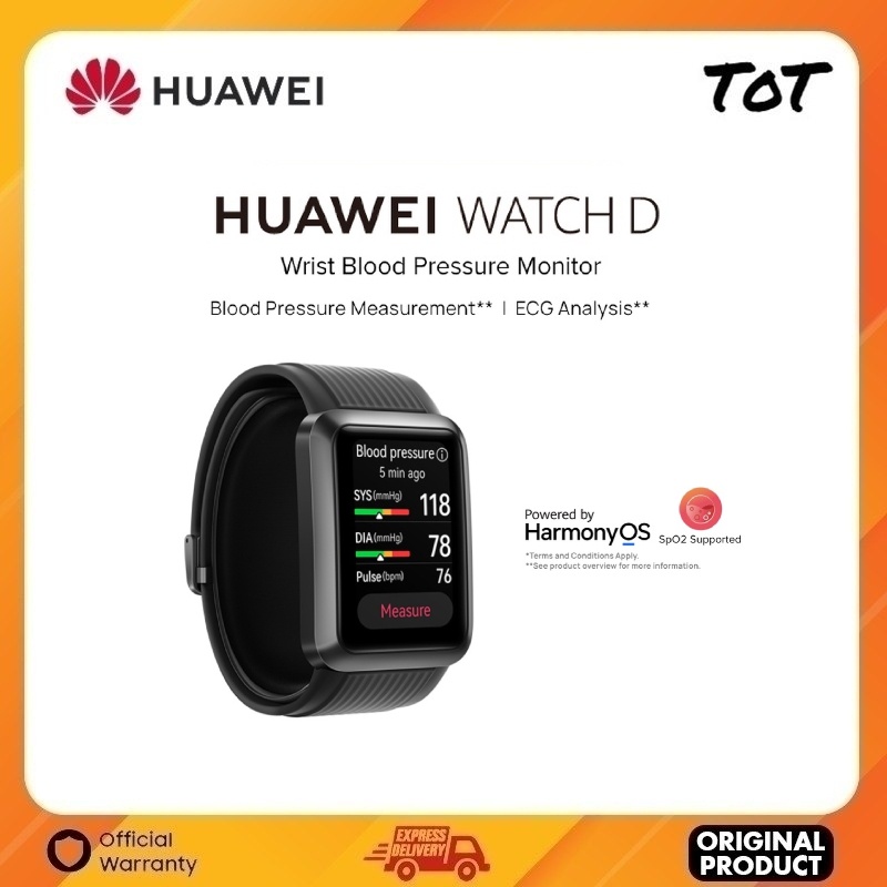 HUAWEI WATCH D Smartwatch Blood Pressure Measurement ECG Analysis