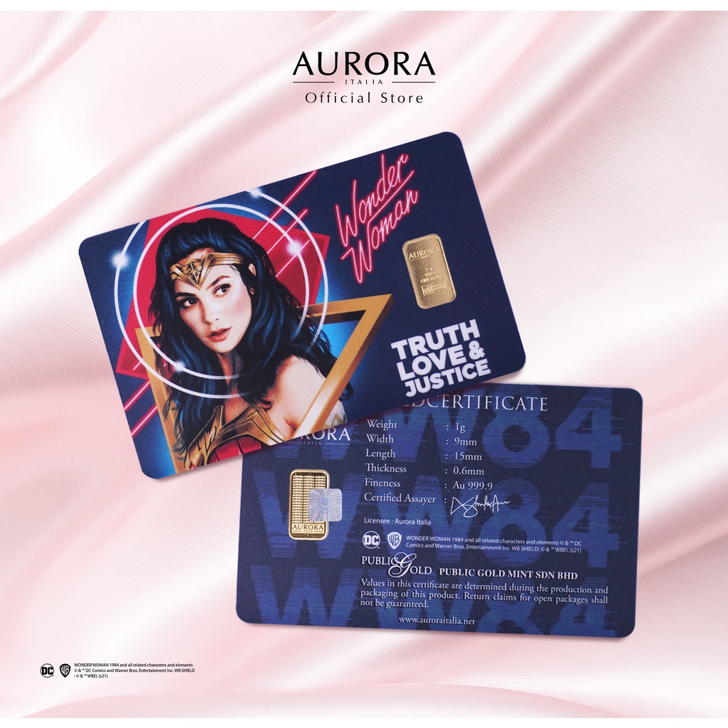 WARNER BROS X AURORA ITALIA (1g) 999.9 Wonder Woman Limited Edition Gold&hellip;