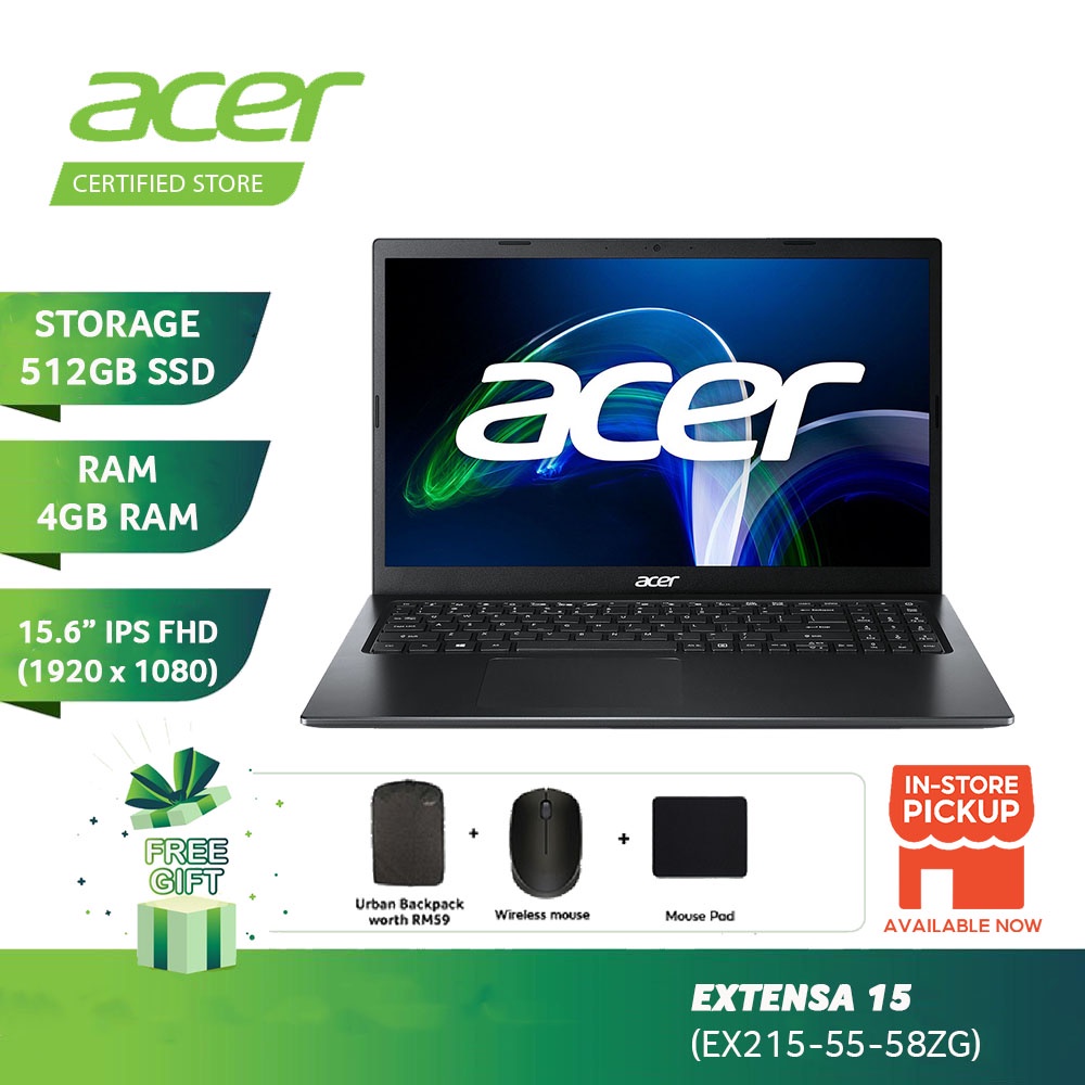 Acer Extensa 15 Ex215 55 58zg Laptop 156 Fhd Laptop I5 1235u 4gd4