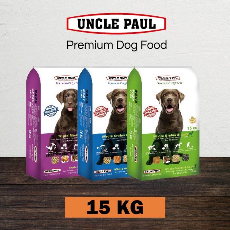 Uncle Paul Premium Dry Dog Food 15Kg (Lamb / Salmon / Triple meat) Shopee Malaysia