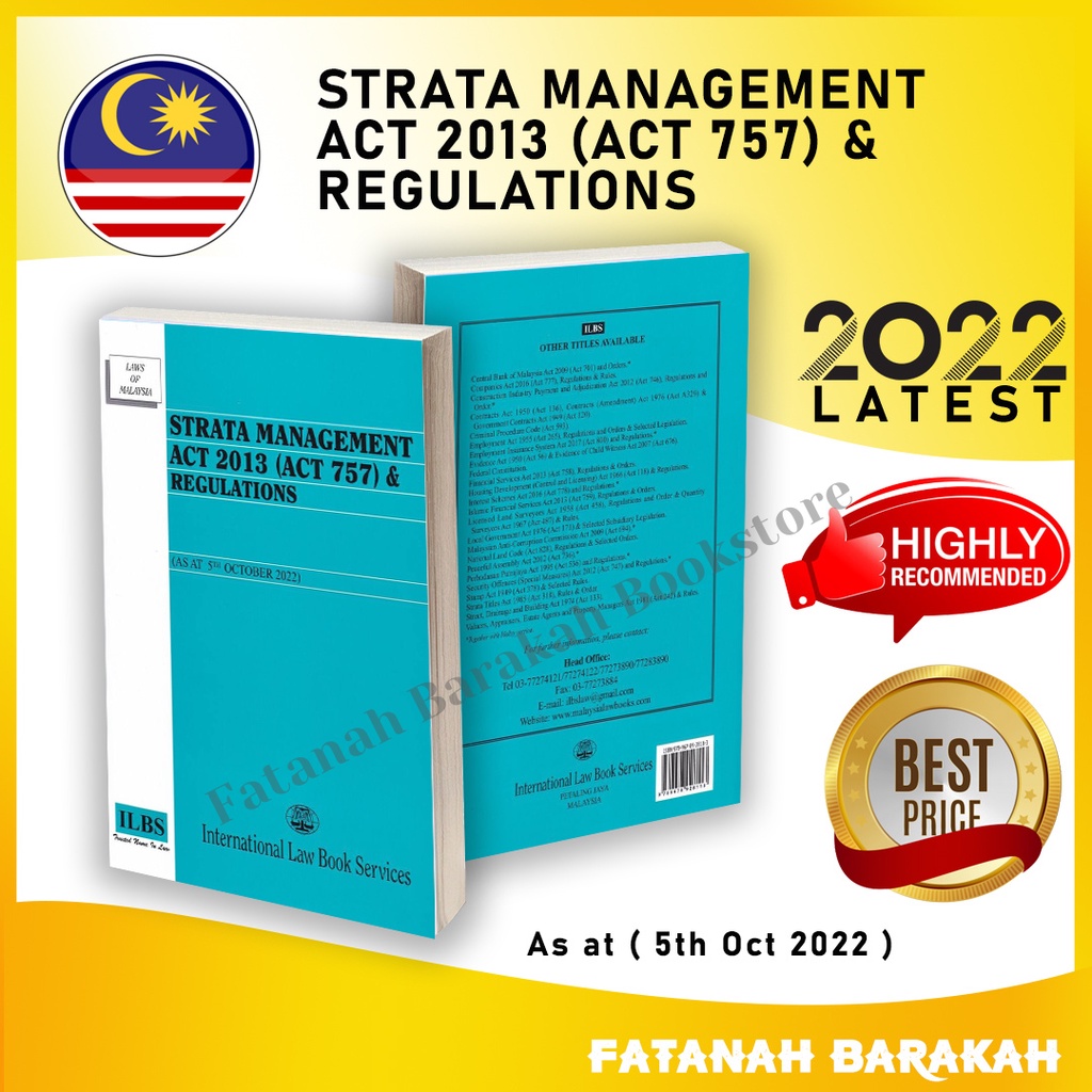 Strata Management Act 2013 (Act 757) & Regulations [As At 5th October