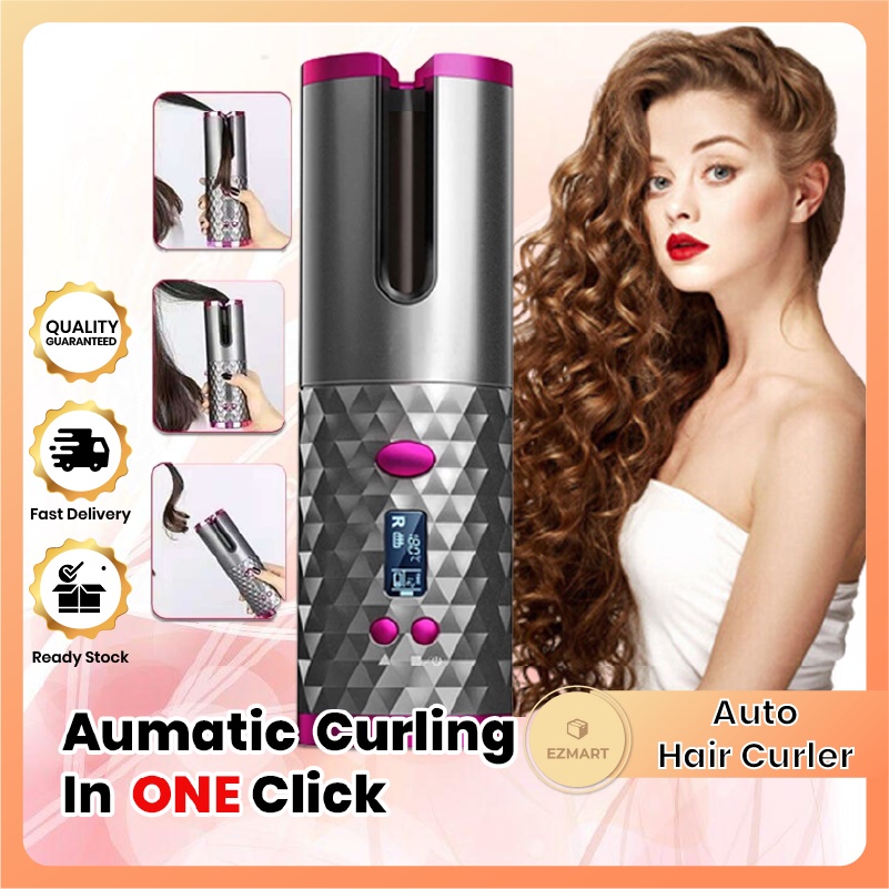 Auto Hair Curler roller Wireless Hair Curler iron Curly hair iron hair styling tools curls hair curling with Power Bank