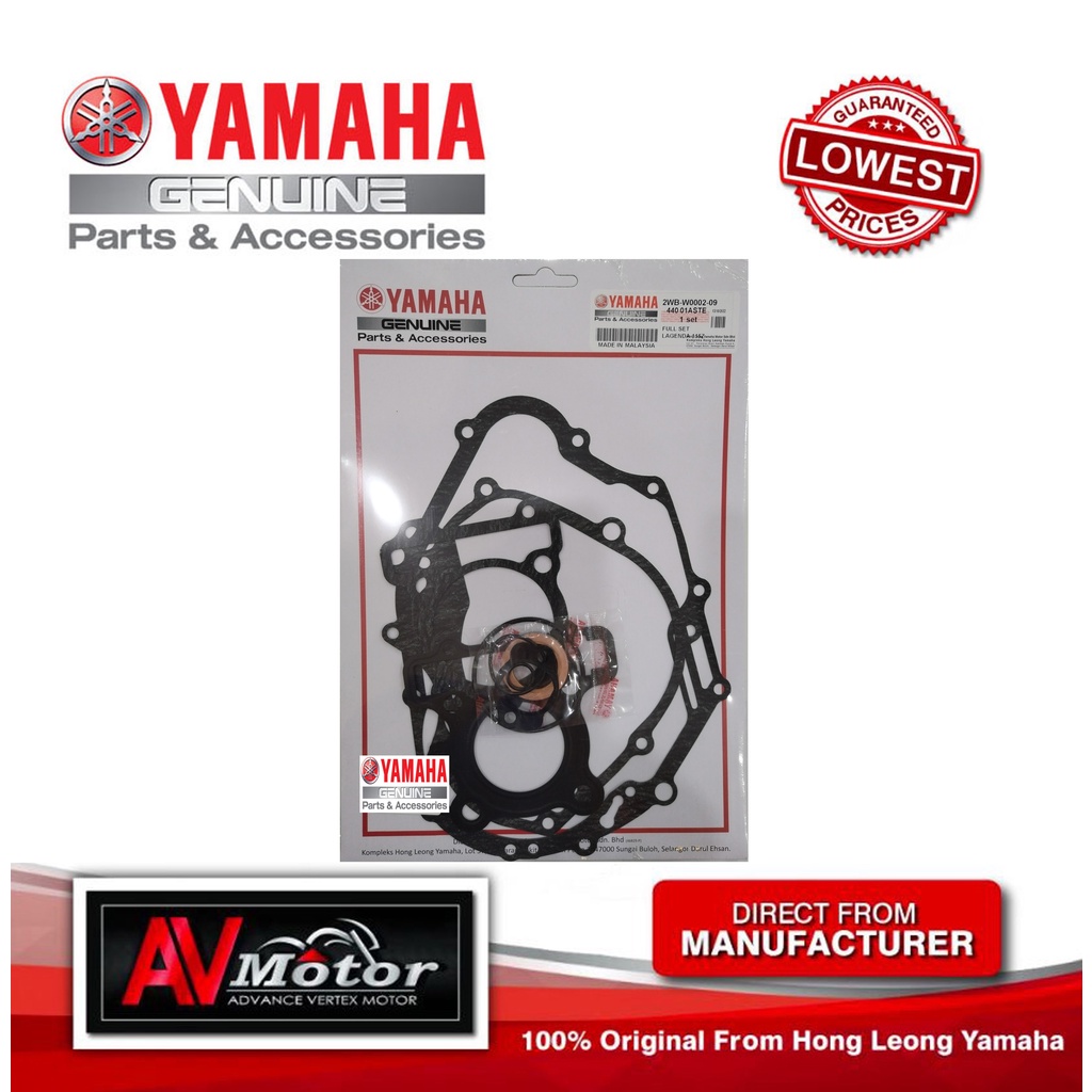 YAMAHA LAGENDA 115Z FI FULL SET GASKET ENGINE & BLOCK INCLUDE ORING