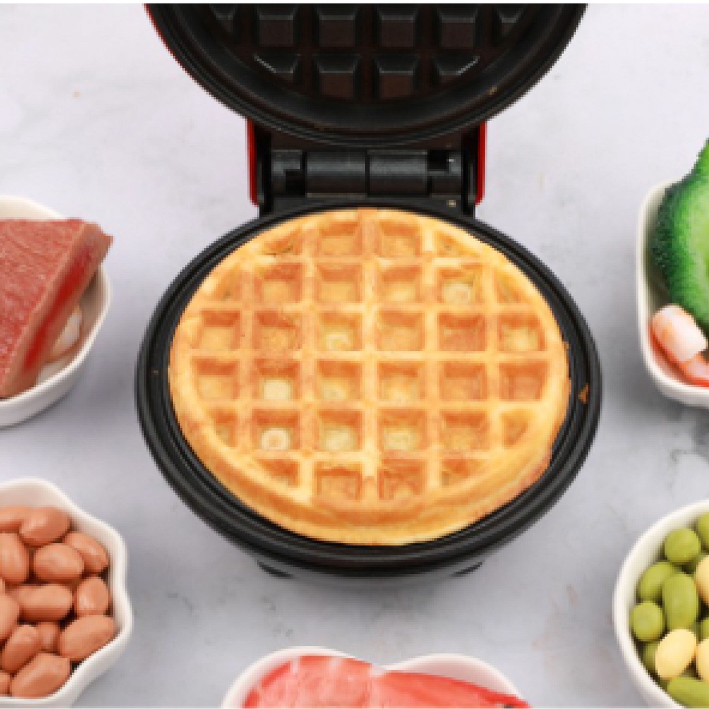 FREE GIFT  Household Mini Waffle Maker for Pancakes Cookies FREE 3 Pin Plug Adapter/ Me {SELLER}