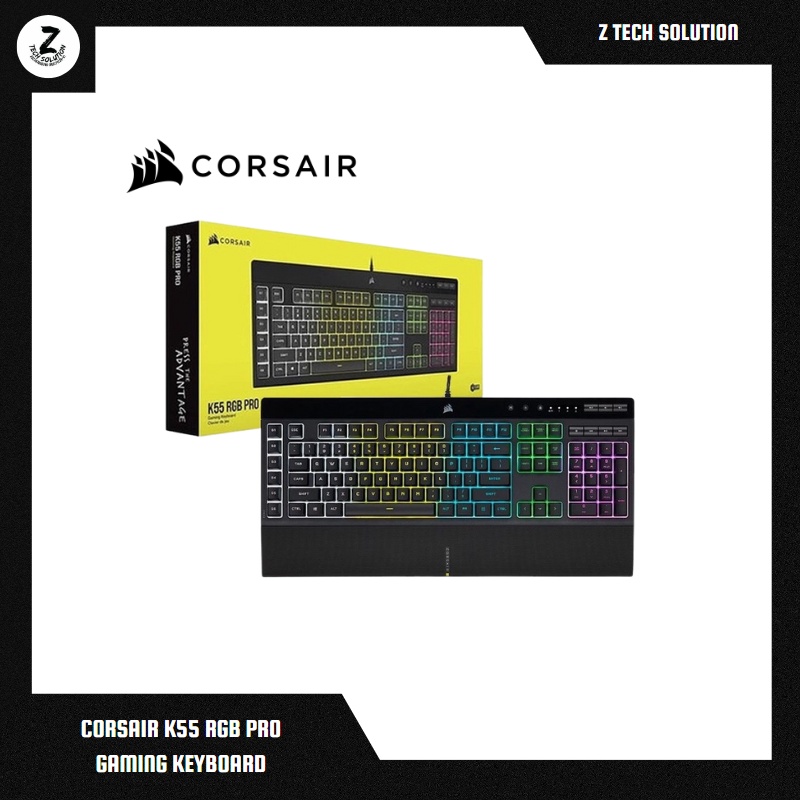 Corsair K55 RGB Pro Wired Full Size Gaming Keyboard Shopee Malaysia