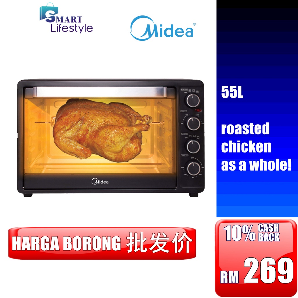 Midea Electric Oven (55L) MEO-55RCL-BK/Electric Oven (42L) MEO-42LGY