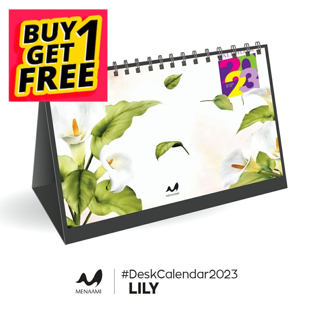  buy 1 get 1 free calendar 2023 planner2023 lily shopee malaysia