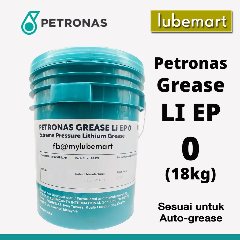 Petronas Grease Li EP 0 (Petronas Gris EPI 0) Grease 0 18kg NLGI 0