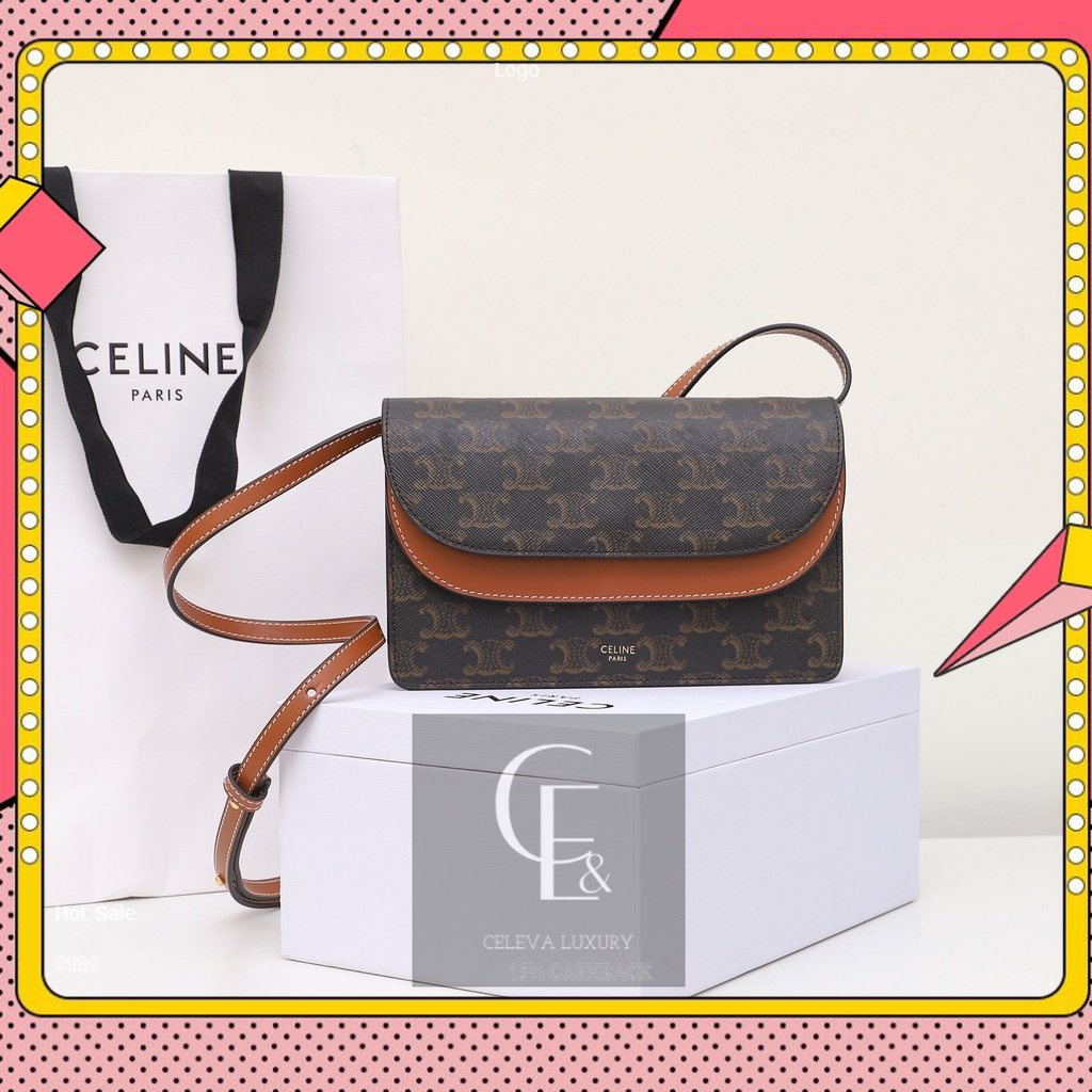 CELIXE SLING BAG CHAIN sl发财包 原单品质 小方包  pvc配头层牛皮