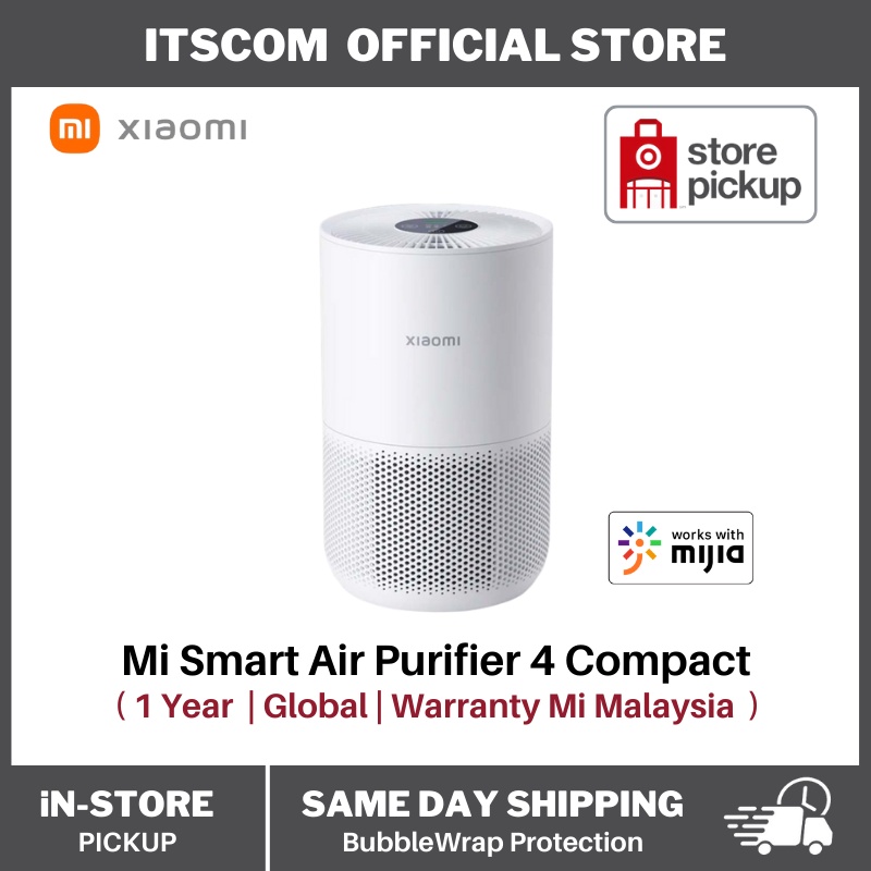 Xiaomi Smart Air Purifier 4 Compact | Allergen Removal | Smart Control | Real-time air quality monitoring