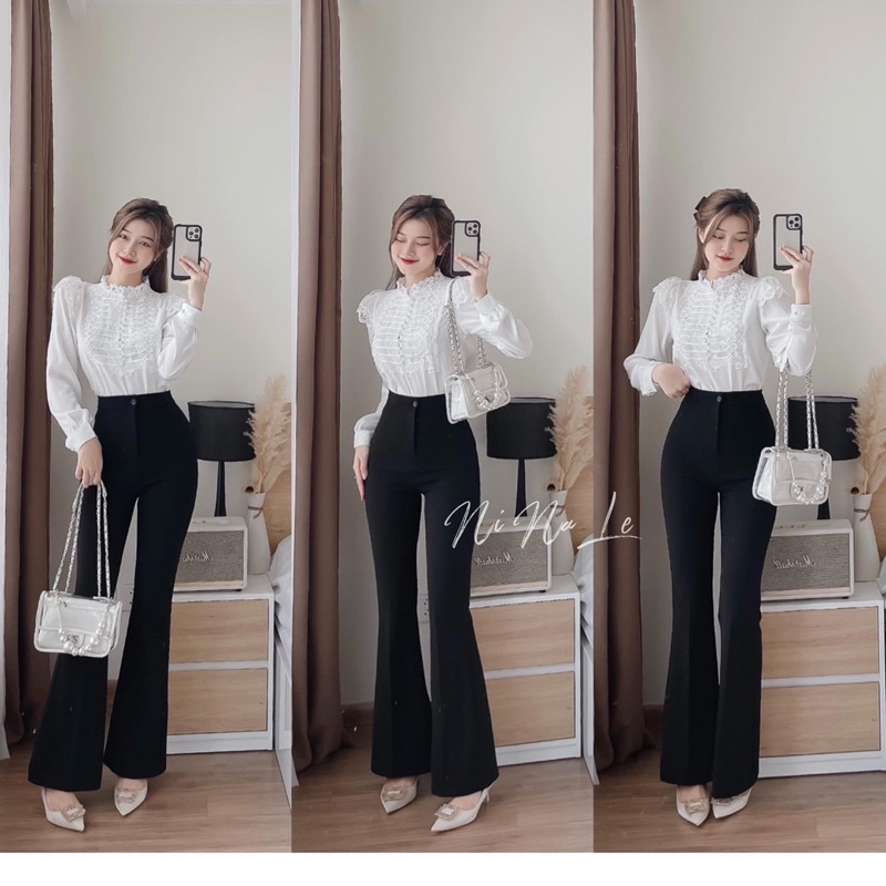 Super flattering women's flared pants suitable for all situations: going out, going to school, or going to work