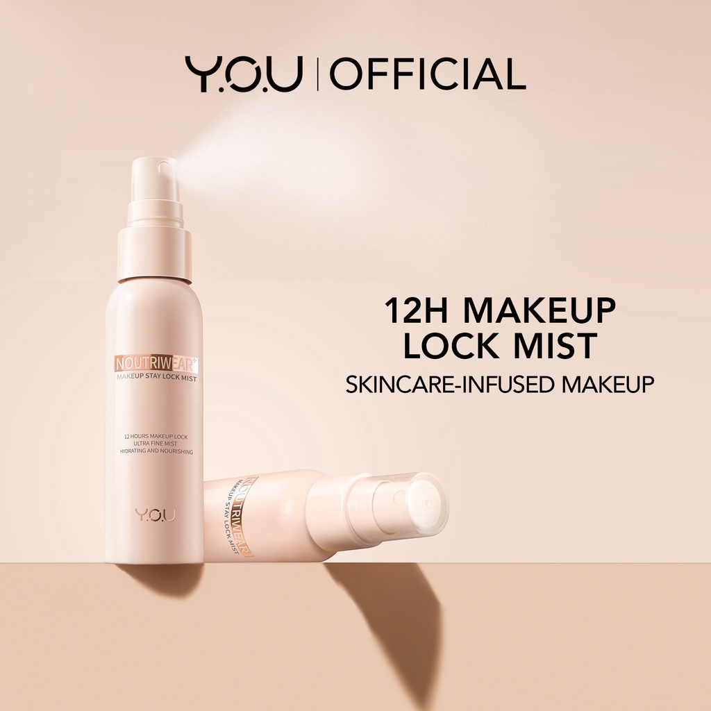 YOU NoutriWear+ Makeup Stay Lock Mist Setting Spray Oil Control Hydrating Nourishing Makeup Lock Up to 12 Hours (55ml)