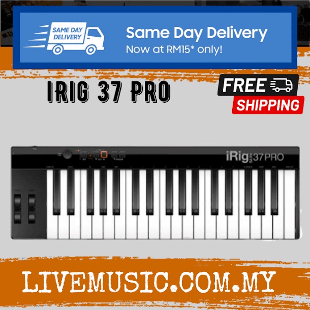 IK Multimedia iRig Keys 37 Pro The affordable 37 key USB MIDI controller  for Mac/PC Black (Keys37/Keys-37) Shopee Malaysia