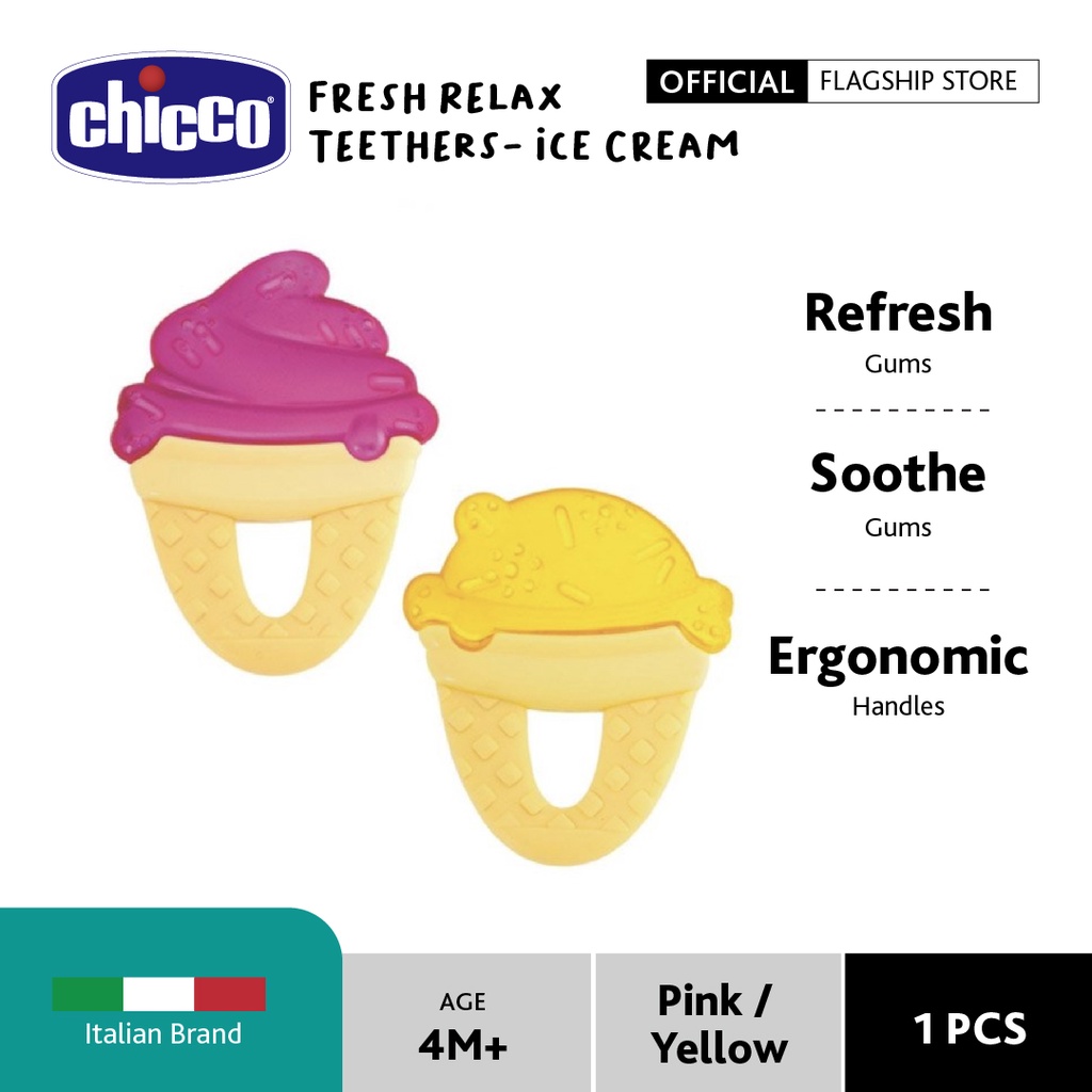 Chicco Fresh Relax Teethers for 4M+ - Ice Cream