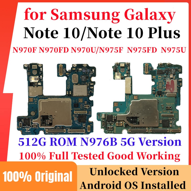 Original Unlocked Motherboard For Samsung Galaxy Note 10 N970F N970FD