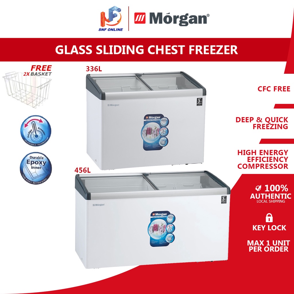 Morgan Glass Door Chest Freezer MCF-G336L (336L) MCF-G456L (456L)