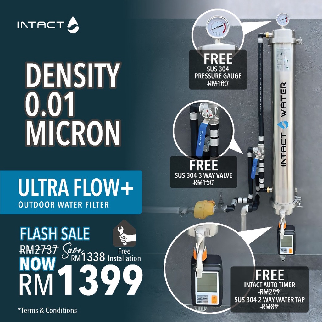 Intact Water Ultra Series Flow+ Outdoor Water Purifier Filter / Penapis